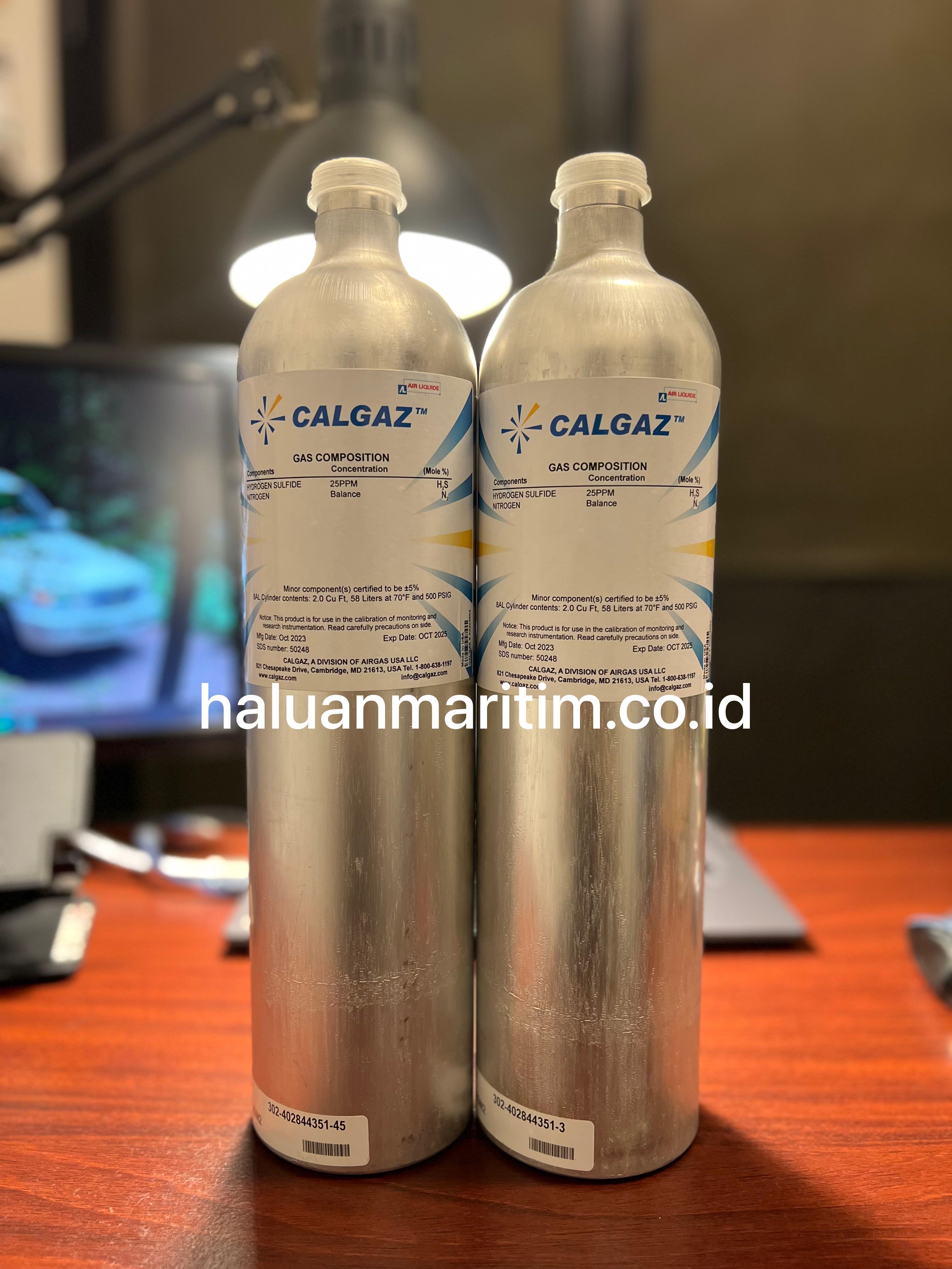 SPAN GAS CALGAZ 25PPM H2S 58 LITER
