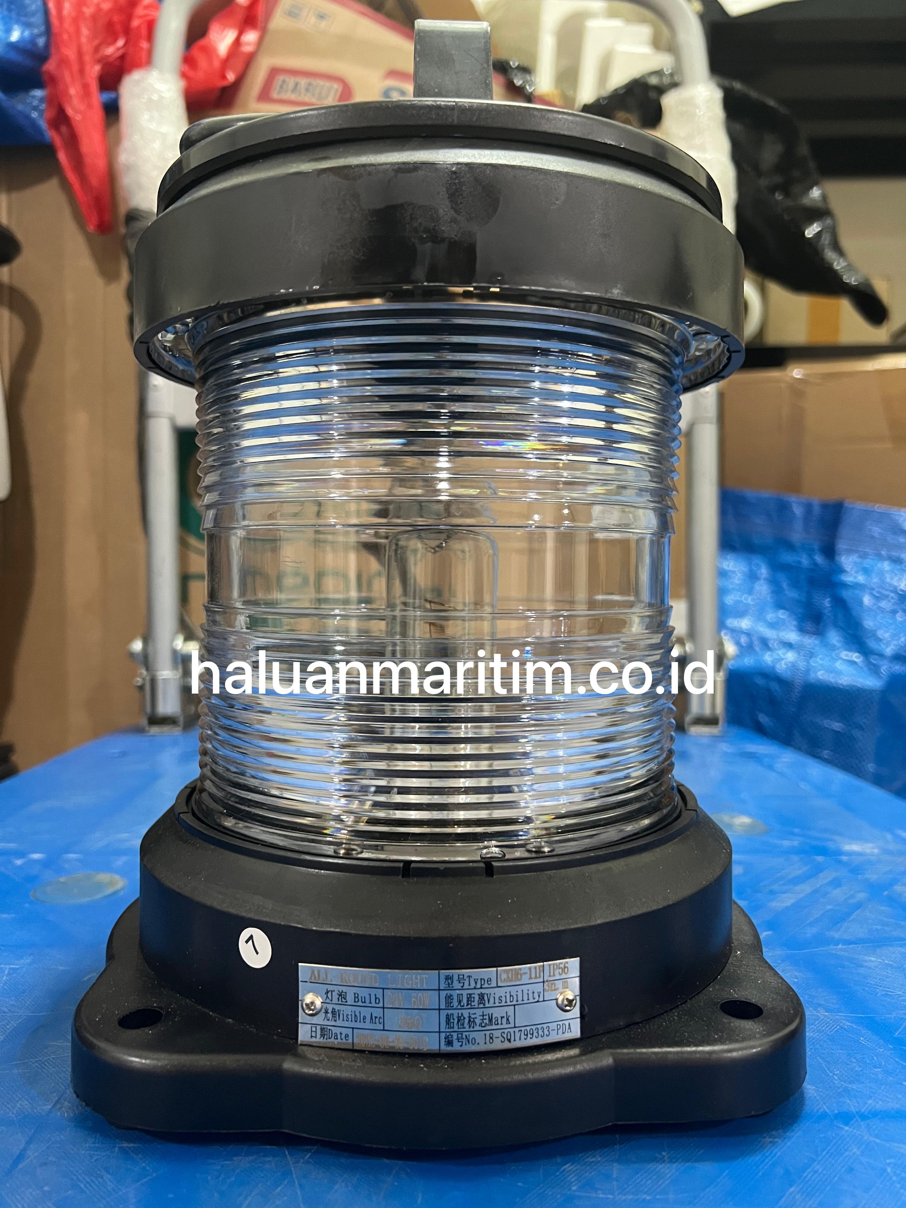 LAMPU NAVIGASI WHITE LIGHT SINGLE ALL AROUND LIGHT TYPE CXH7-11P BULB 24V 40W IMPA 370426