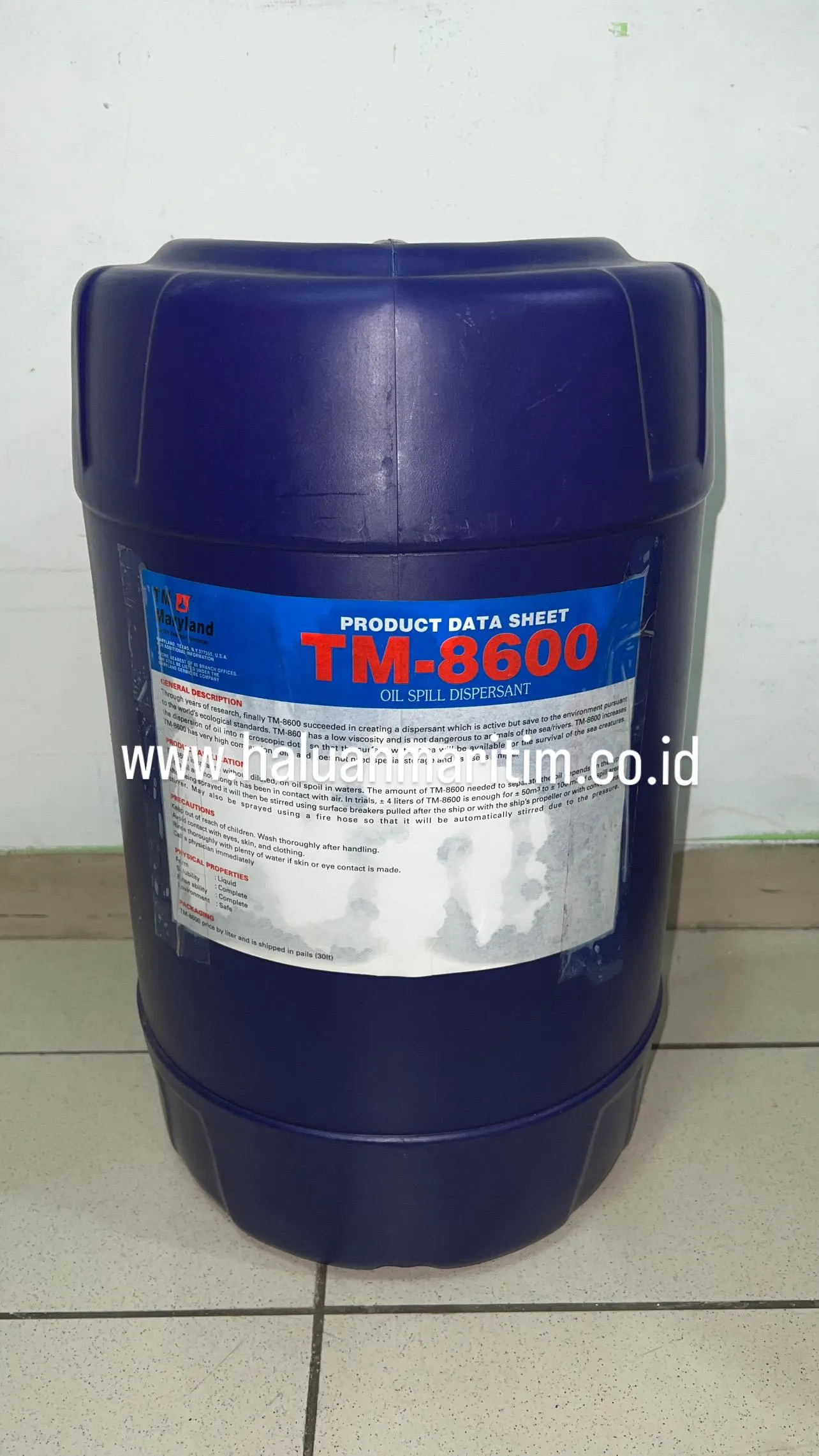OIL SPILL DISPERSANT TM MARYLAND TM-8600 30LTR/PAIL