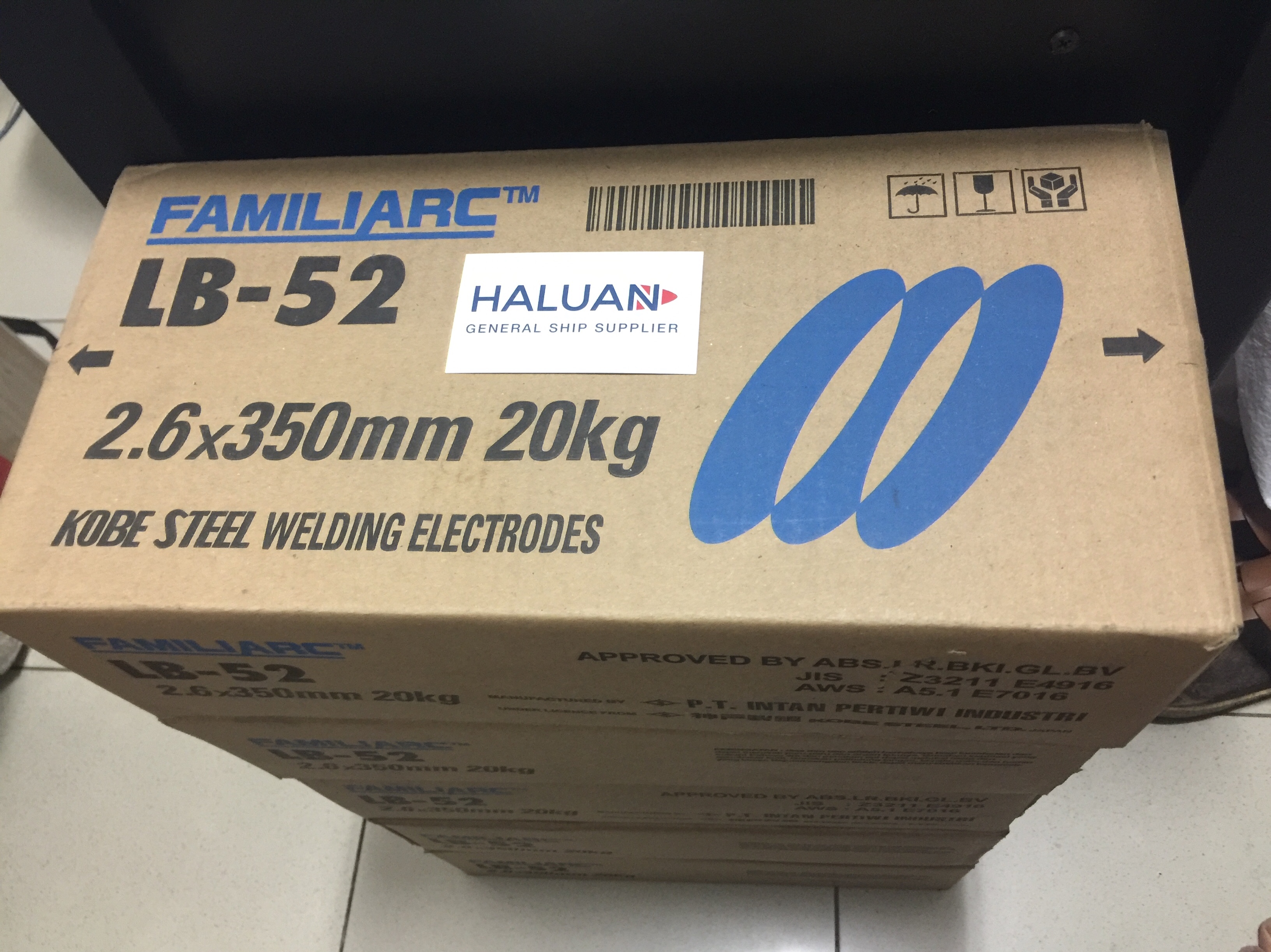 IMPA 851341 - ELECTRODE LB-52 2.6MM 5KG FOR 50KGF/MM2 HIGH TENSILE STEEL